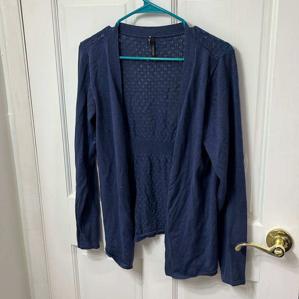 Maurices cardigan. Size XL. Detailed back. Navy blue.
